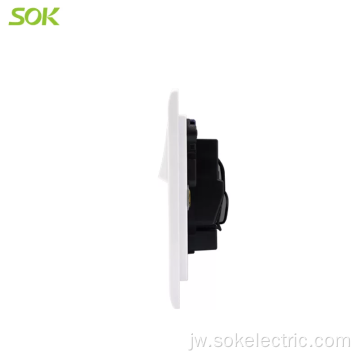 13A250V Double Pole Ngalih Soket Outlet karo Neon